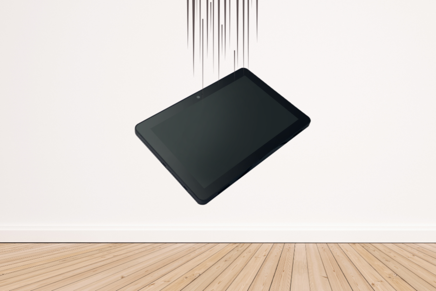 落下するタブレットのイメージ